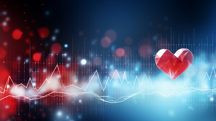 Decoding Life's Cadence: Heartbeat Data Fueling Healthcare Analytics Insights - obrazy, fototapety, plakaty
