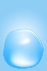bubbles or water drops on blue background and isolated with above copy space. vertical banner