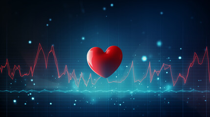 Pulsating Potential: Healthcare Analytics Unlocked by the Cadence of Heartbeat Data - obrazy, fototapety, plakaty