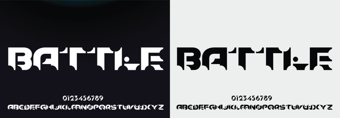 Abstract minimal modern alphabet fonts. Typography technology electronic digital music future creative font. vector illustraion
