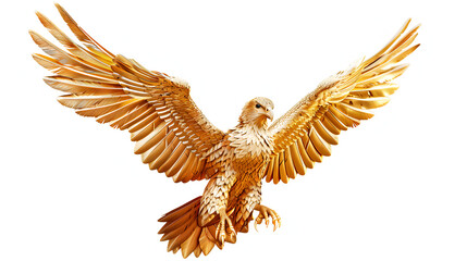 gold falcon on white background