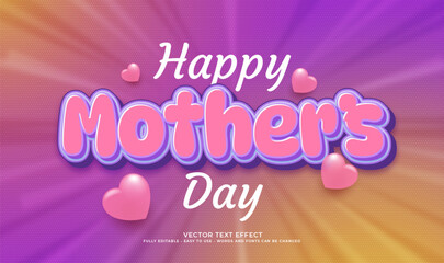 Vector mother's day logo icon with 3d style effect 02