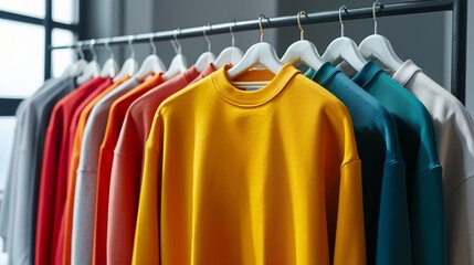 Obraz premium row different of colorful sweater