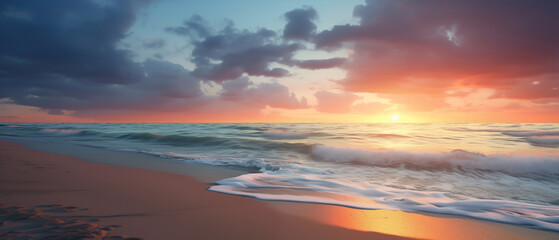 Fototapeta na wymiar Sunrise Serenity on the Shores 