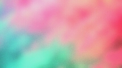 Watermelon pink, Lime green, Turquoise, gradient background with grain and noise texture