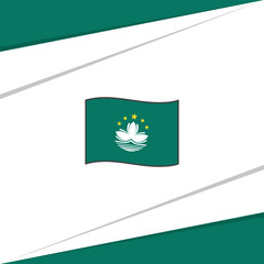 Macau Flag Abstract Background Design Template. Macau Independence Day Banner Social Media Post. Macau Design