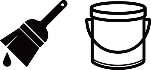 ペイント　缶　ハケ　アイコン