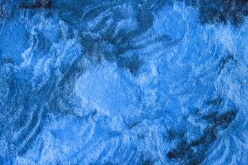 Luxury dark blue and azure color mineral on granite background