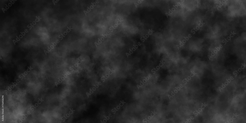 Wall mural abstract design with black background and white color smoke fog on isolated . marble texture backgro