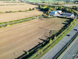Aerial View of Countryside Landscape Near Hemel Hempstead City of England UK