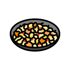 drunken noodles thai cuisine color icon vector. drunken noodles thai cuisine sign. isolated symbol illustration