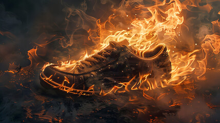 fire burn shoe