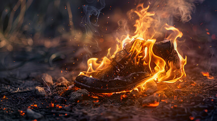 fire burn shoe