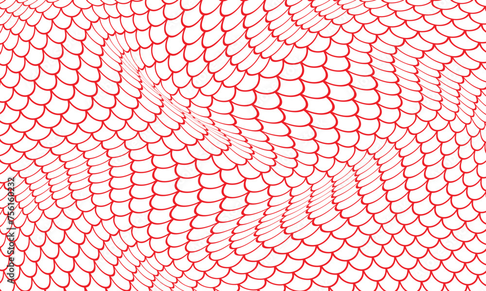 Aufkleber abstract geometric fish scale pattern vector illustration.