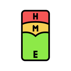 fitts law ux ui design color icon vector. fitts law ux ui design sign. isolated symbol illustration