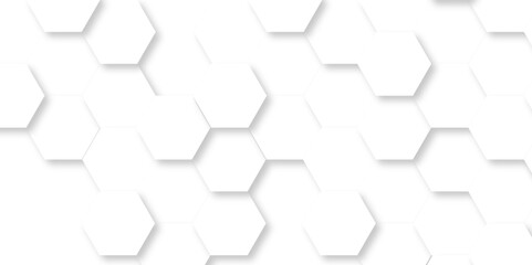 Obraz na płótnie Canvas Abstract white background with hexagons. Abstract hexagon polygonal pattern background vector. seamless bright white abstract honeycomb background. 