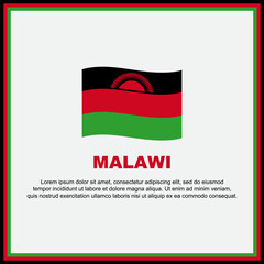 Malawi Flag Background Design Template. Malawi Independence Day Banner Social Media Post. Malawi Banner