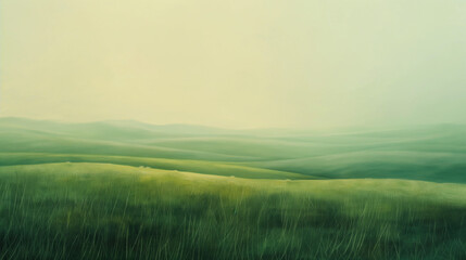 Fototapeta na wymiar 草原の深緑とライトイエローのグラデーション背景