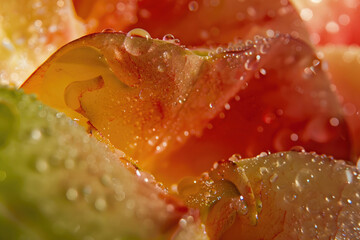 Close-up of appetizing, translucent apples
