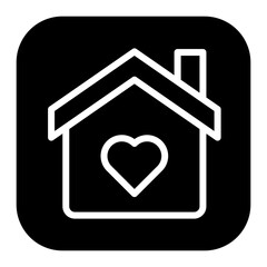 house care Building glyph icon, black and white