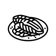 kimchi cabbage korean cuisine line icon vector. kimchi cabbage korean cuisine sign. isolated contour symbol black illustration