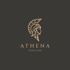 Athena the goddess vector logo design - obrazy, fototapety, plakaty