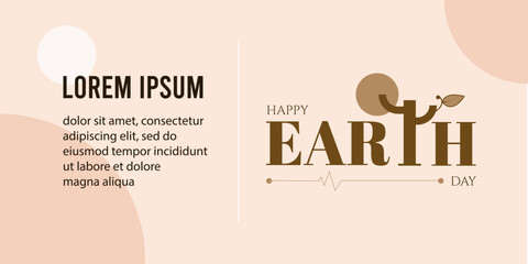 Happy Earth Day banner poster celebration on april 22, banner, template