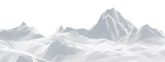 Fototapeten Ice mountain. White low poly terrain. © Kavik