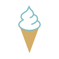 シンプルでかわいいソフトクリームのイラスト