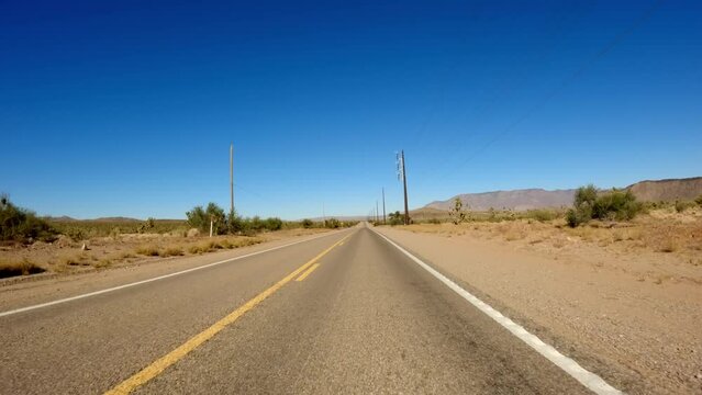 POV Drive through the Nevada Desert - travel photography
