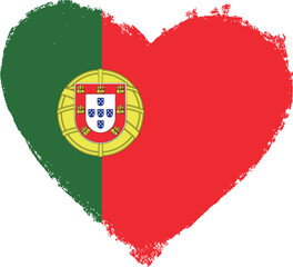 Obraz premium Portugal flag in heart shape. 