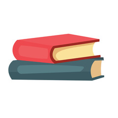 Book icon, stacked of books vector illustration, isolated on white background 