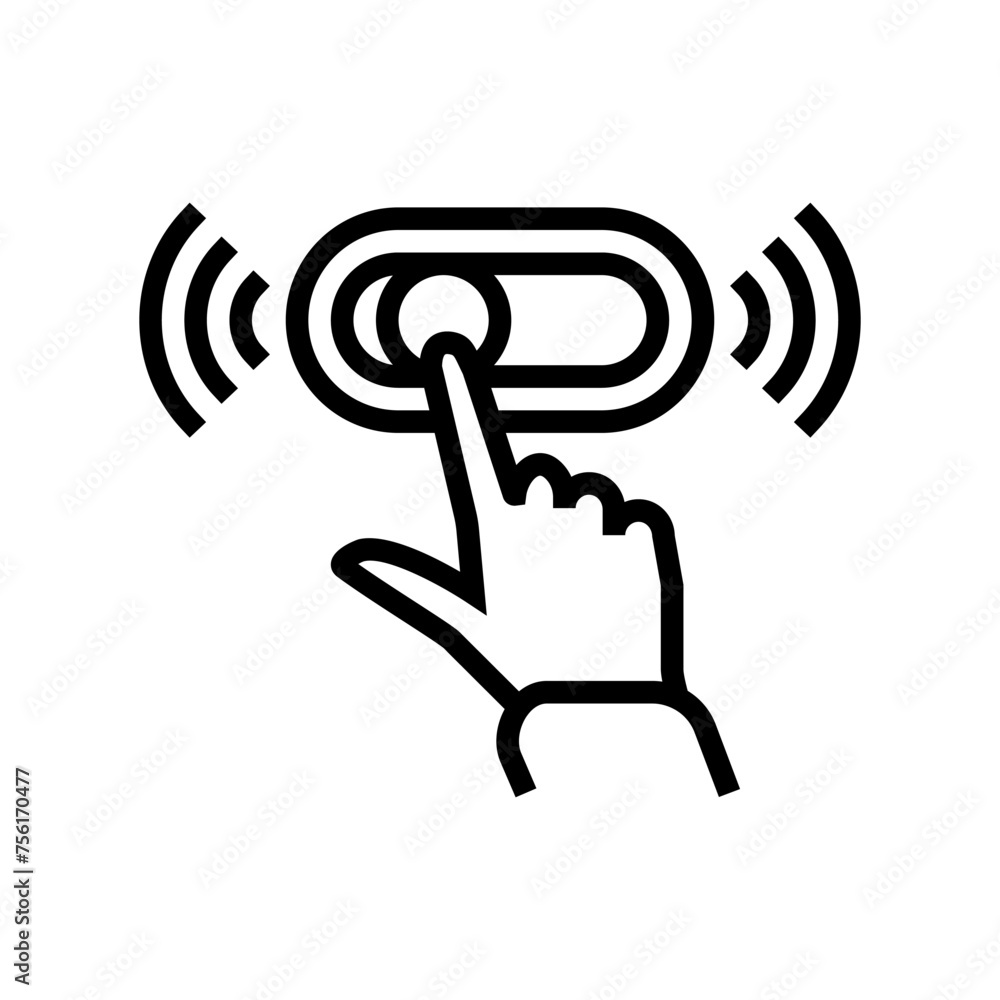 Poster microinteractions ux ui design line icon vector. microinteractions ux ui design sign. isolated conto