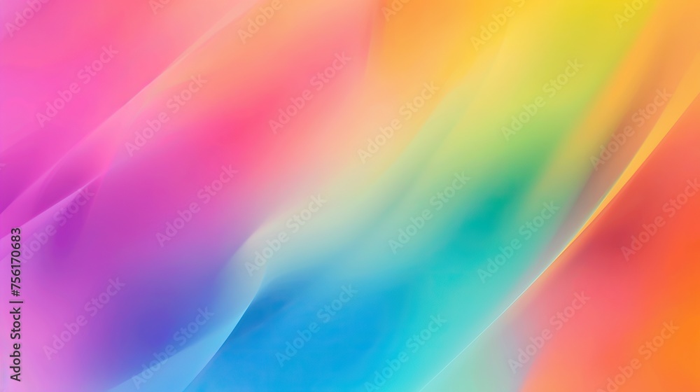 Wall mural blurred colored abstract background. smooth transitions of rainbow colors. colorful gradient.