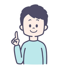 ポイントを説明する男性のイラスト