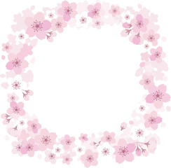 Obraz na płótnie Canvas 正方形の桜フレーム