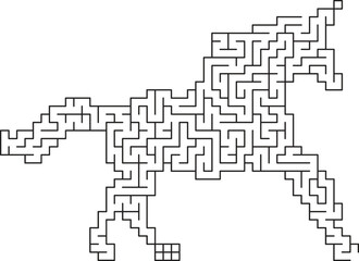 Obraz premium Unicorn Maze Puzzle 