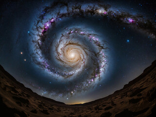 Galaxy form vortex scenic atmosphere