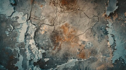 Edgy cracks redefine concrete with textured intensity. Ai Generated.