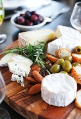 Gourmet Cheese and Charcuterie Board Featuring Diverse Selection for Elegant Entertaining