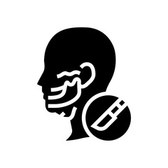 genioplasty surgery glyph icon vector. genioplasty surgery sign. isolated symbol illustration