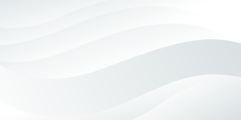 Abstract white and gray curve background, white modern wallpaper with wave shapes. Suitable for web design, pages, templates, banners, and others