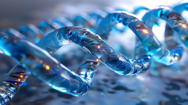 An abstract formation of liquid glass twisting elegantly, with reflections and refractions enhancing its fluidity.