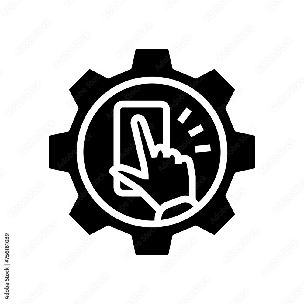 Poster interaction design ux ui glyph icon vector. interaction design ux ui sign. isolated symbol illustrat