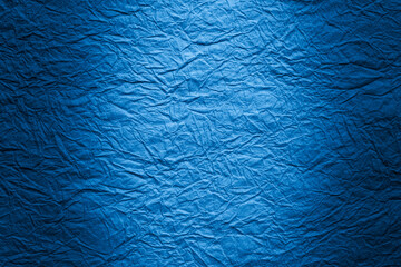 しわくちゃの和紙　暗い青と水色のフレーム