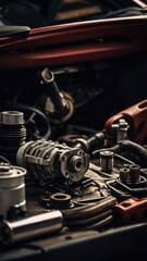Car Engine Parts - obrazy, fototapety, plakaty