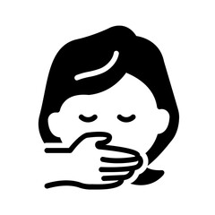 Vector solid black icon for Physical bullying