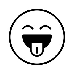 Vector solid black icon for Teasing