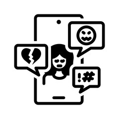 Vector solid black icon for Humiliate