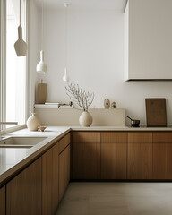 Fototapeta na wymiar modern Scandinavian kitchen